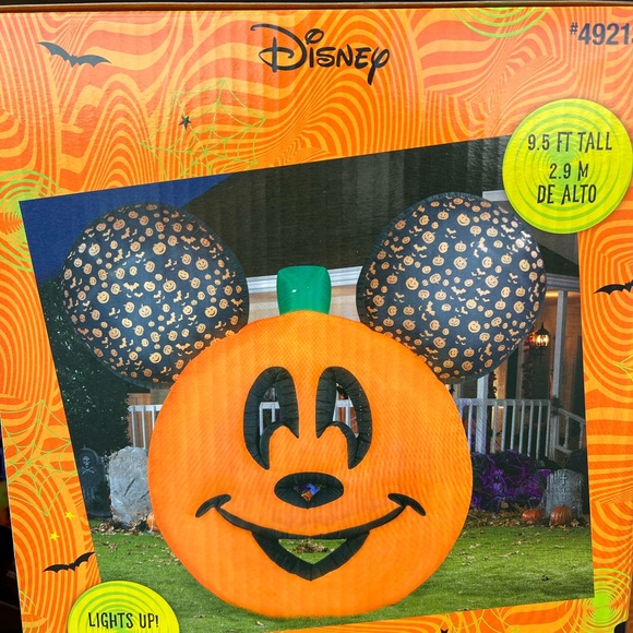 Gemmy Disney 9.5 ft Halloween Mickey Mouse Jack O Lantern Pumpkin Inflatable NIB - Picture 1 of 3